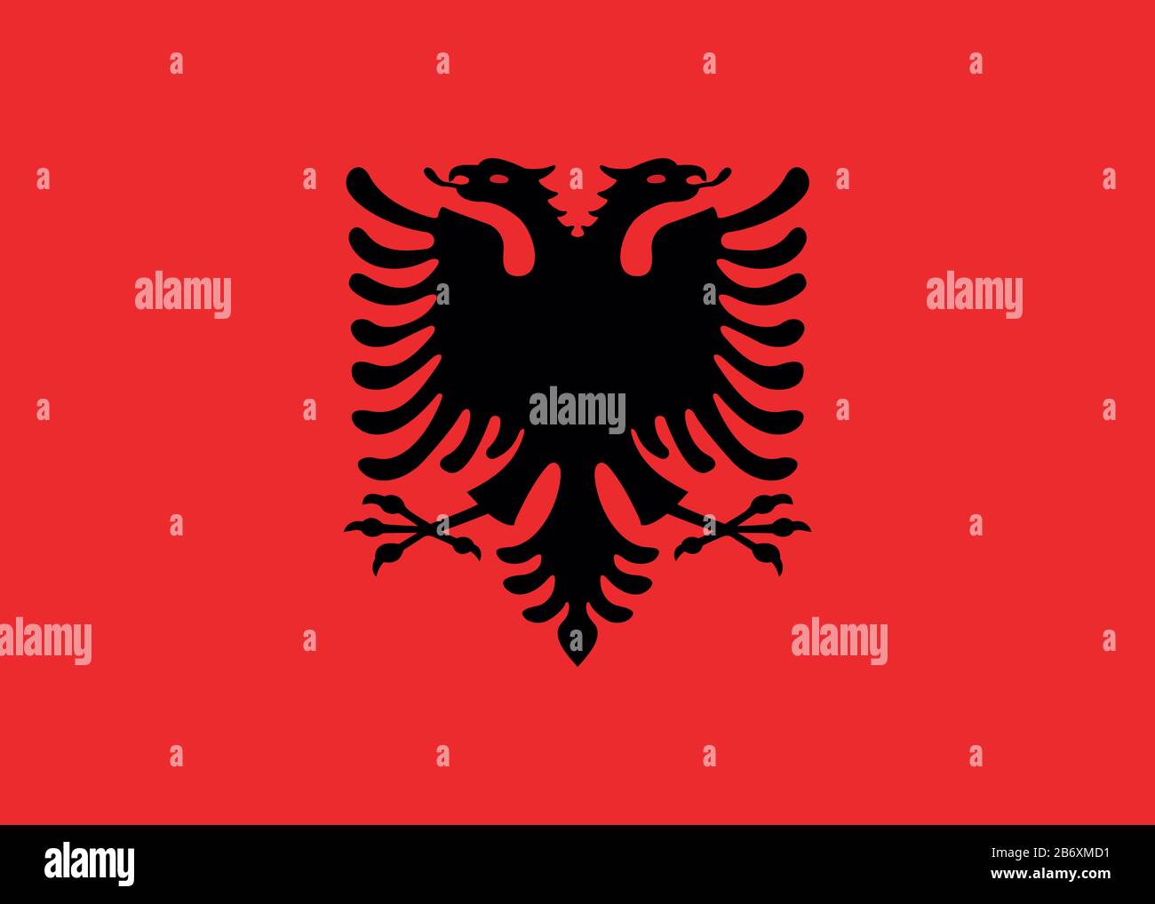 Flag of Albania Albanian flag standard ratio true RGB color mode