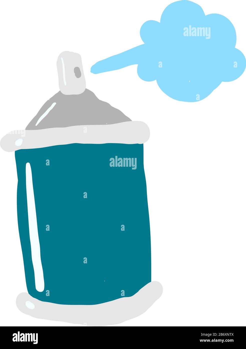 Blue spray can, illustration, vector on white background Stock Vector Image & Art Alamy