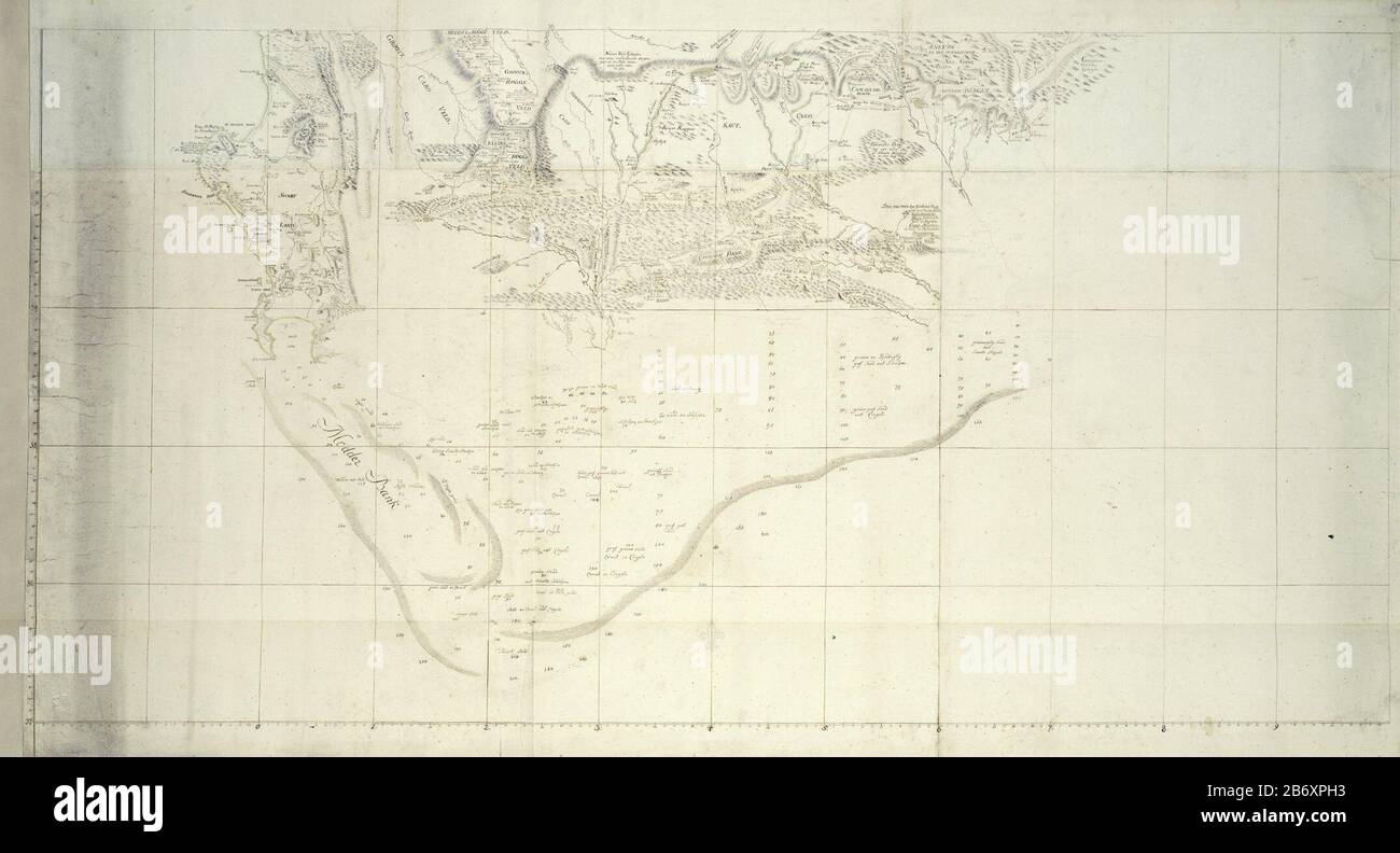 Kaart van het Zuidelijk deel van Zuid-Afrika Map of the southern part ...