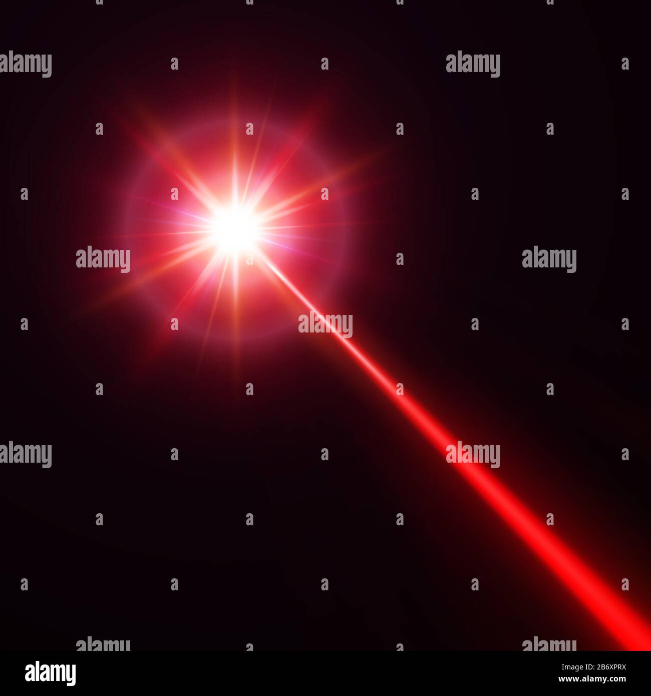 red laser beam, vector illustration Stock Vector Image & Art - Alamy