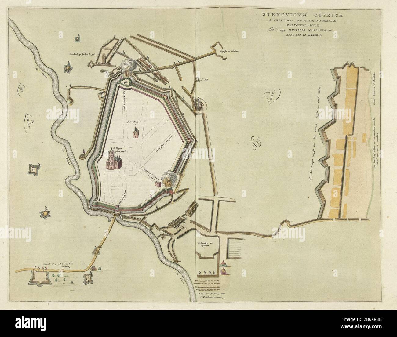 Reproduction plan ancien de Coevorden 1592