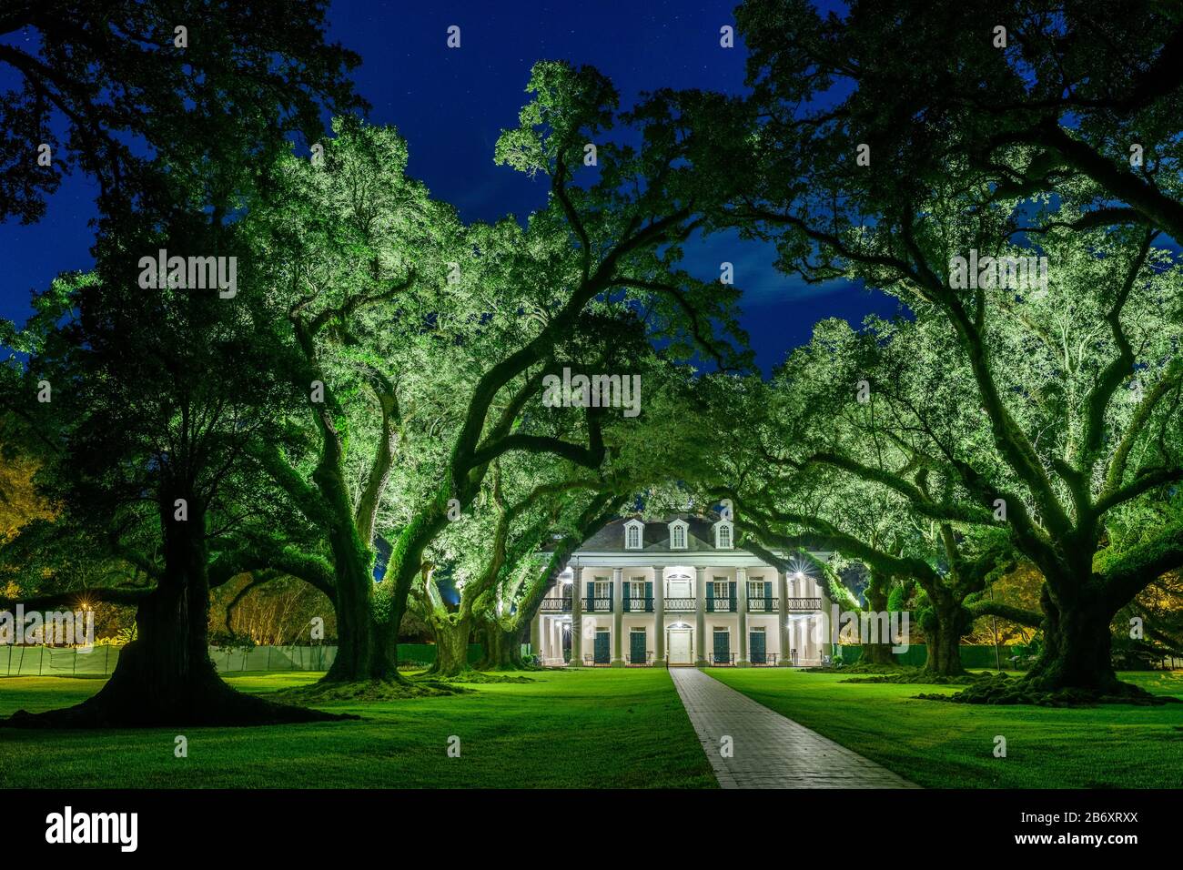 USA, Deep South, Louisiana, Great river Road, Oak Alley Plantation, National Historic Landmark, Stock Photo