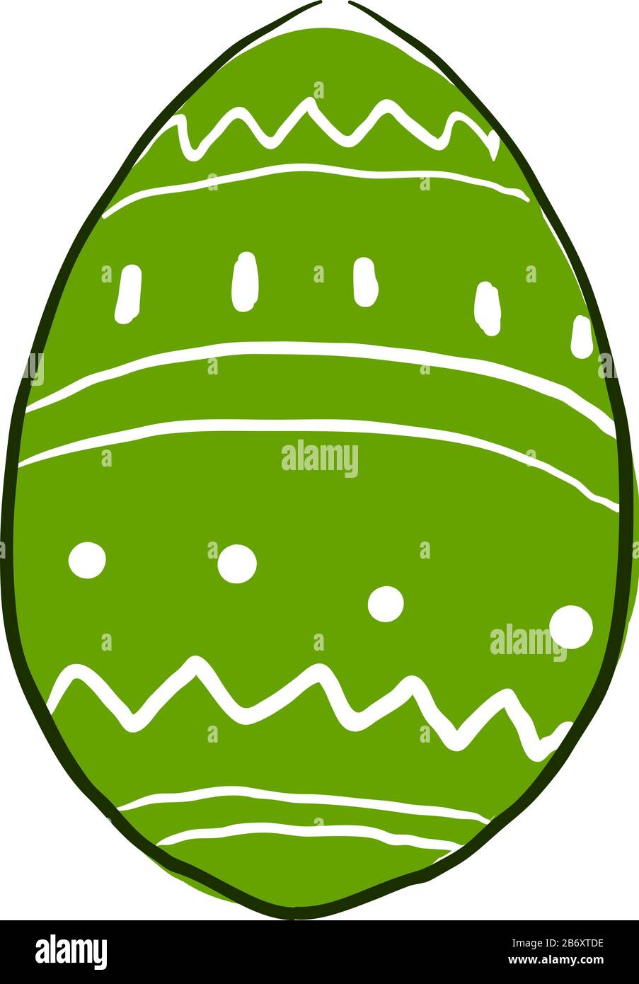 Green easter egg, illustration, vector on white background Stock Vector ...
