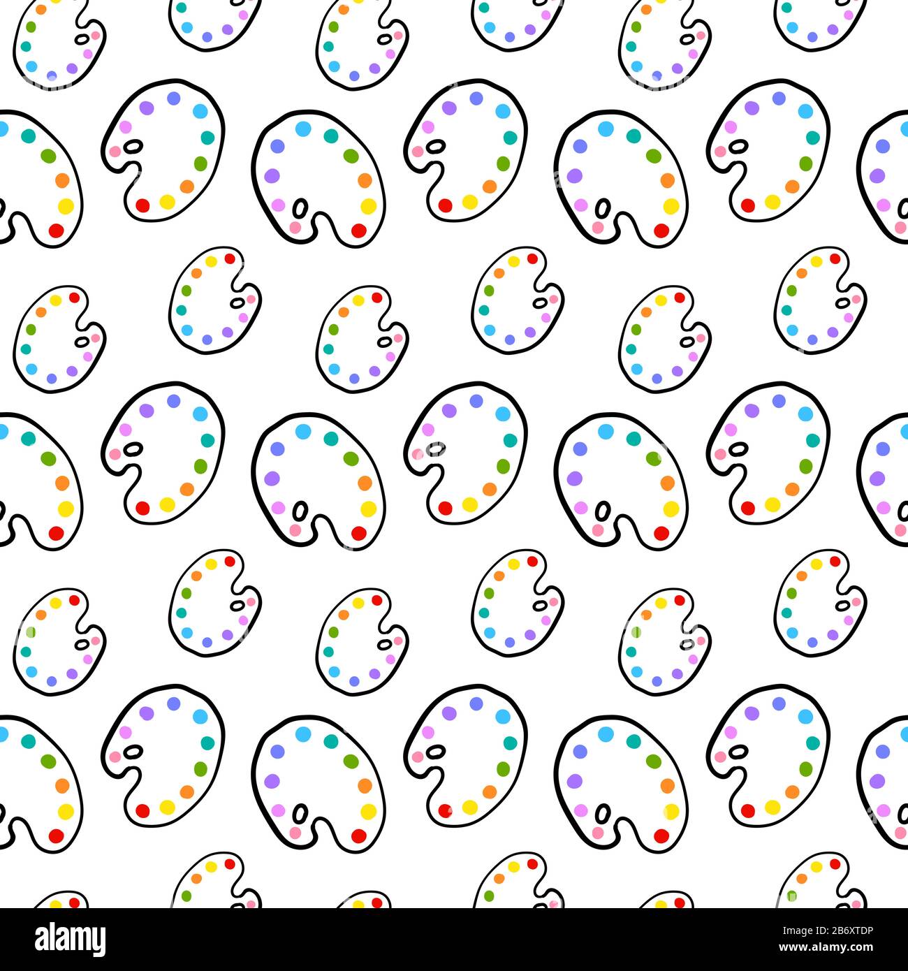 Color pallete pattern, illustration, vector on white background. Stock Vector