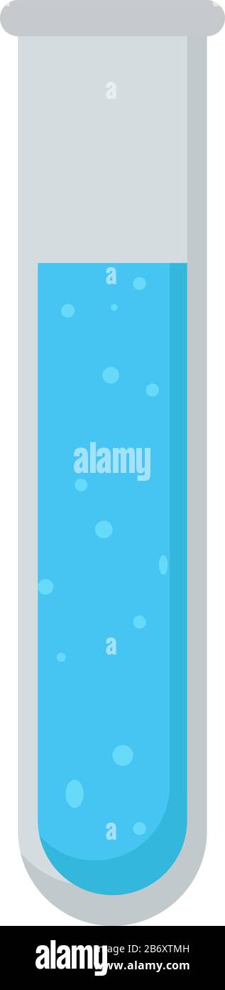 Chemical flask, illustration, vector on white background. Stock Vector