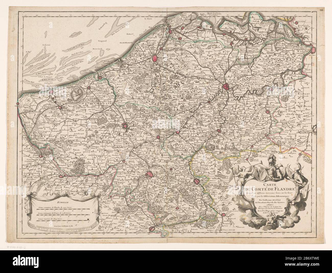 Map Of The County Of Flanders Right Under The Title Cartouche With A Left Personification Of Fame And Right Minerva Bottom Left A Cartridge With Three Poles Scale Lieues Communes D Flandre Map Of The County Of Flanders Right Under The Title Cartouche With A Left Personification Of Fame And Right Minerva Bottom Left A Cartridge With Three Poles Scale Lieues Communes D Flandre