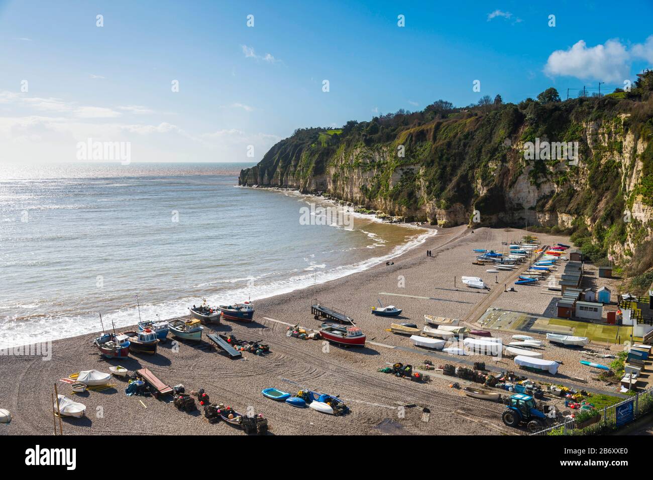 Beer Devon Uk 12th March 2020 Uk Weather View Of The Beach Beer Devon Uk 12th March 2020 Uk Weather View Of The Beach