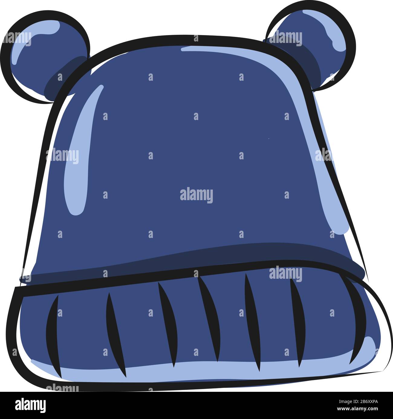Winter hat, illustration, vector on white background Stock Vector Image ...