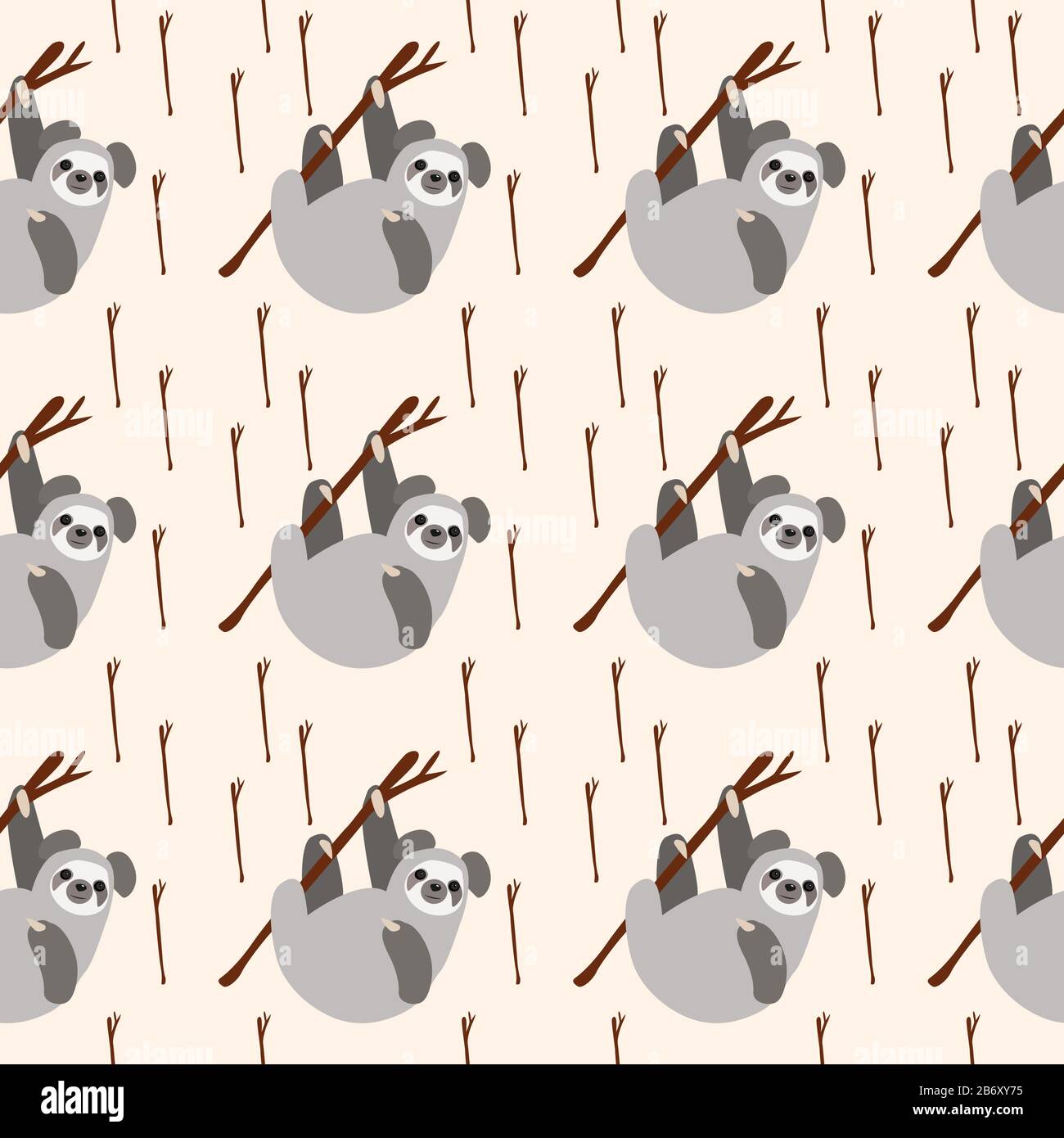 Koala pattern, illustration, vector on white background. Stock Vector