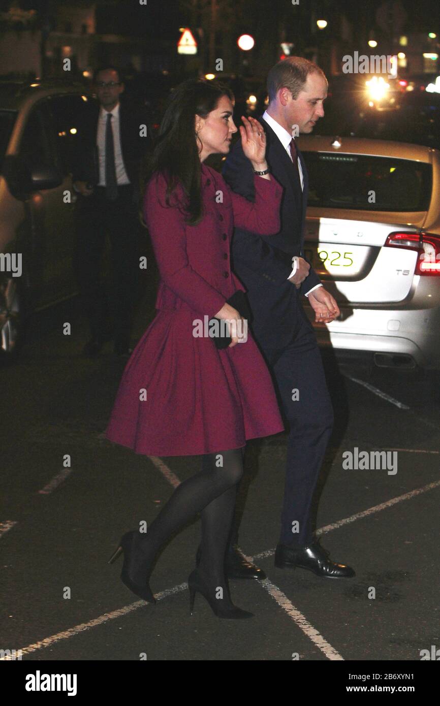 Prince William and Duchess Kate arrive at the Guild of Health Writers Conference Chandos House in London, UK. 06 Feb 2017 Pictured: Catherine, Duchess of Cambridge, William (Photo credit: ©Jack Ludlam) Stock Photo