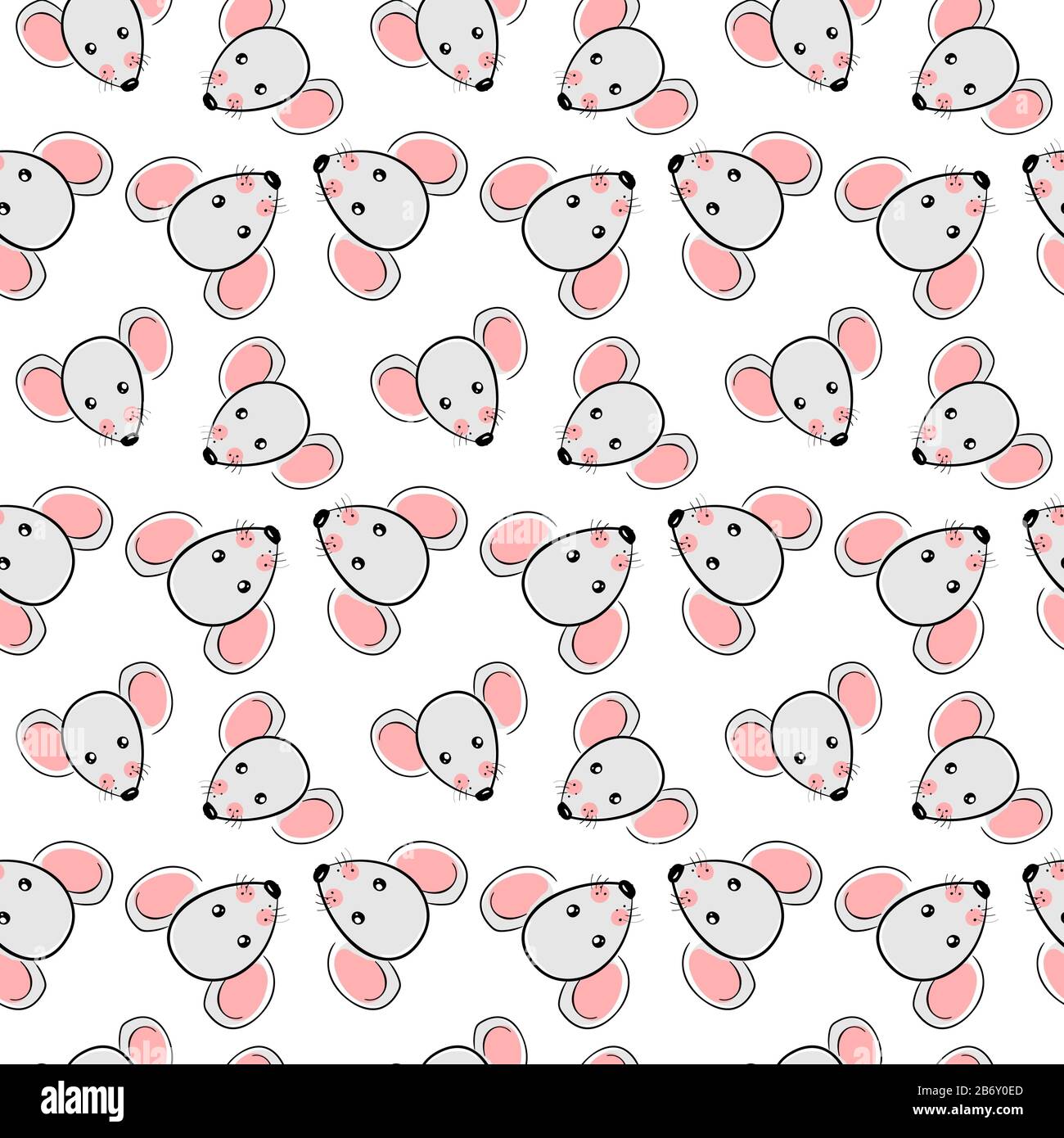 Simple black white mouse cartoon hi-res stock photography and images ...