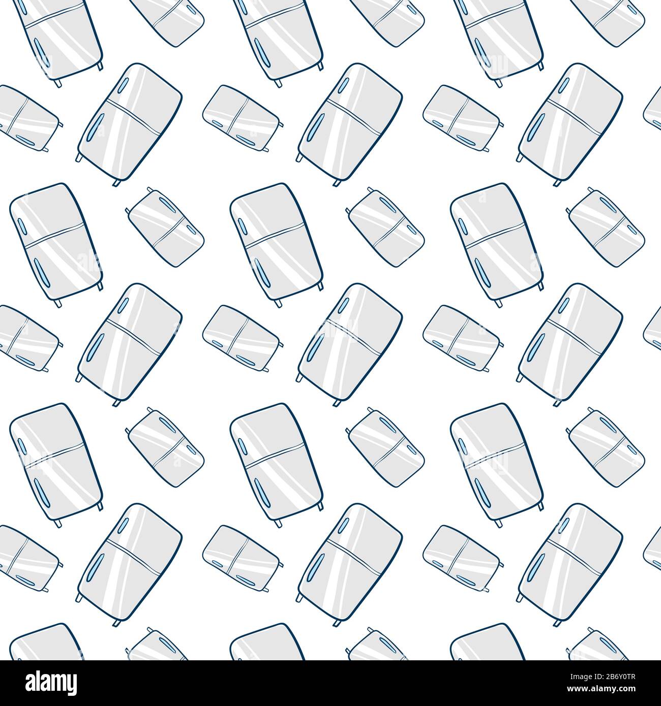 Refrigerator pattern, illustration, vector on white background. Stock Vector