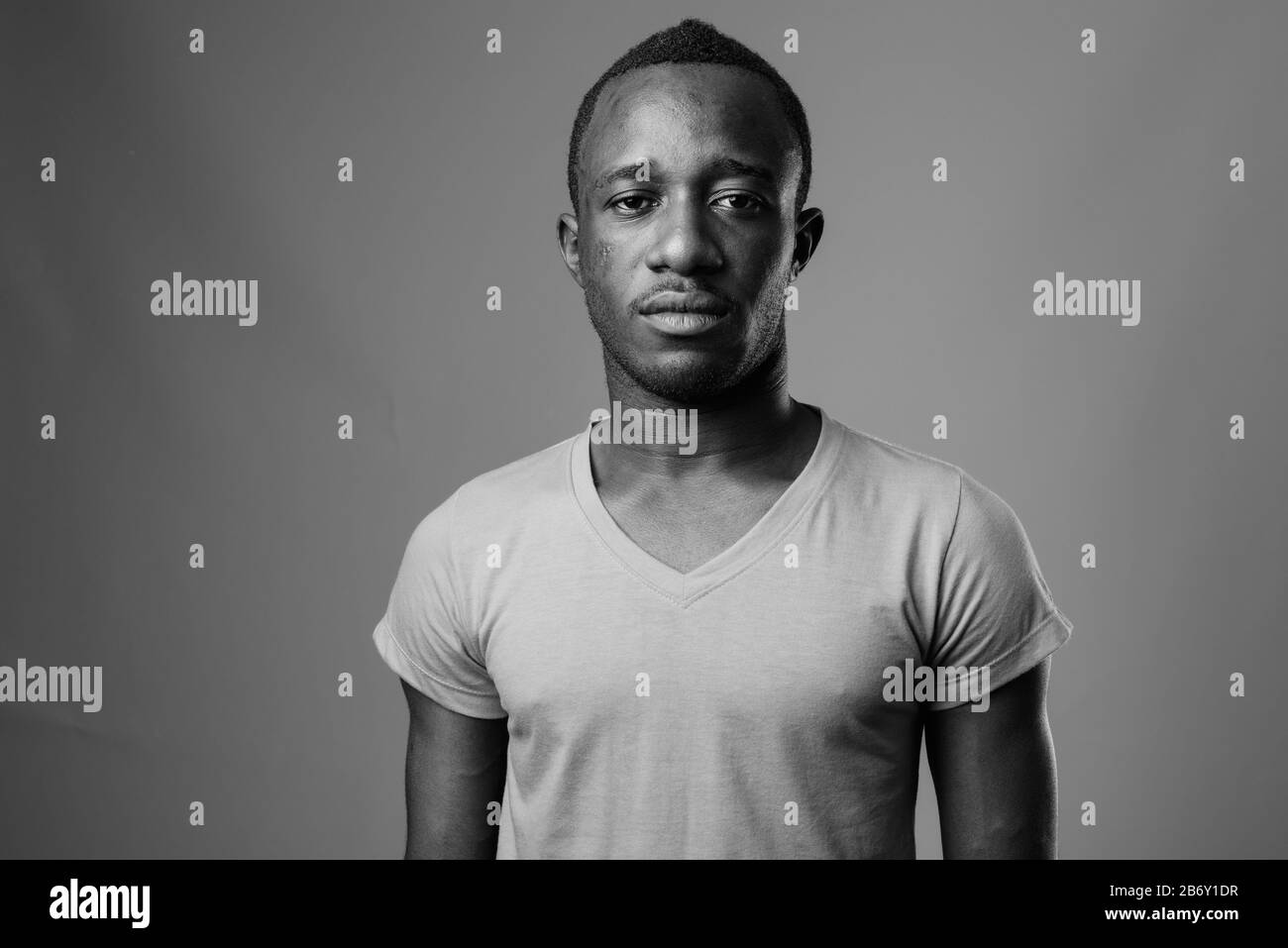 Closeup portrait african american Black and White Stock Photos & Images ...
