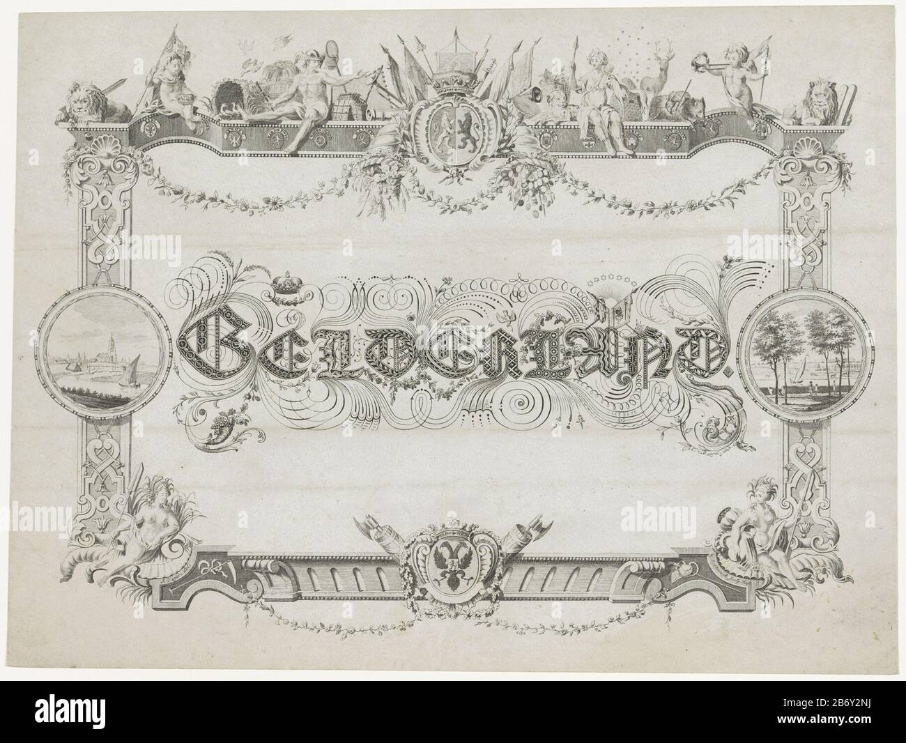 Calligraphy Name Of The Province Of Gelderland Within A Framework With calligraphy-name-of-the-province-of-gelderland-within-a-framework-with