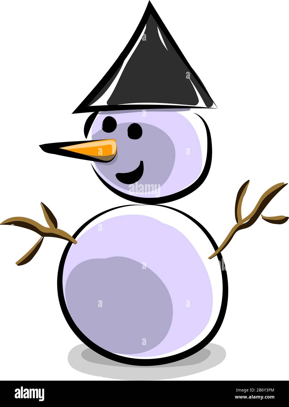 doodle freehand sketch drawing of a snowman christmas festival concept  12589579 PNG