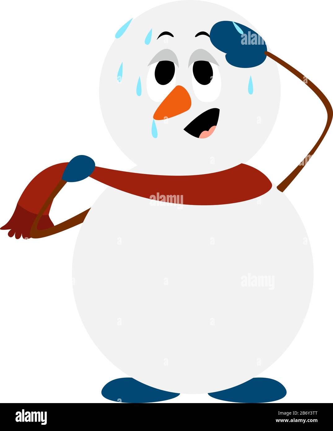 Melting snowman theme image 2 Royalty Free Vector Image