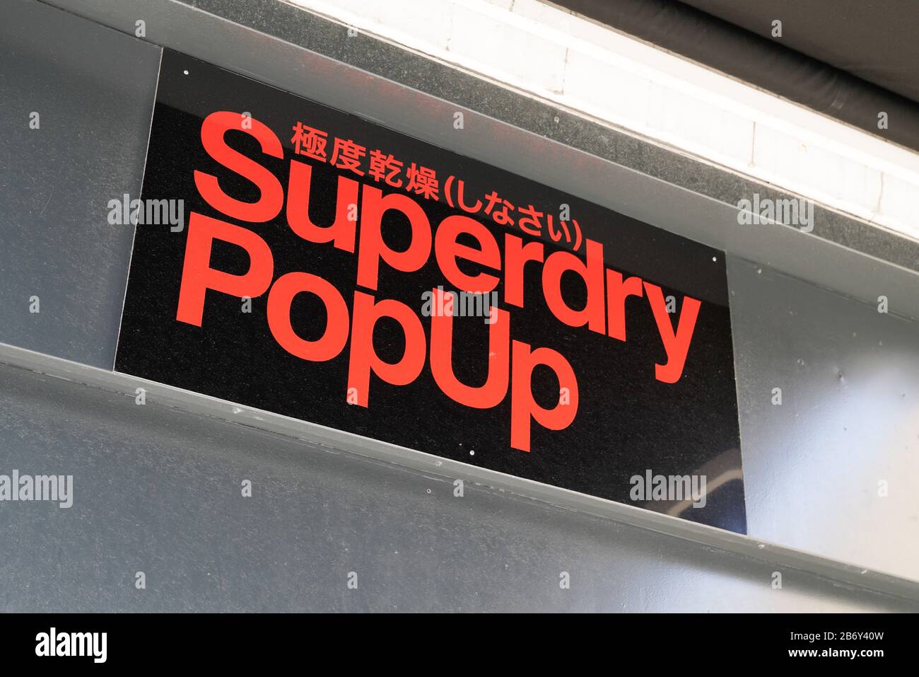 Bordeaux , Aquitaine / France - 02 15 2020 : Superdry popup store sign logo  British shop international branded clothing company Stock Photo - Alamy