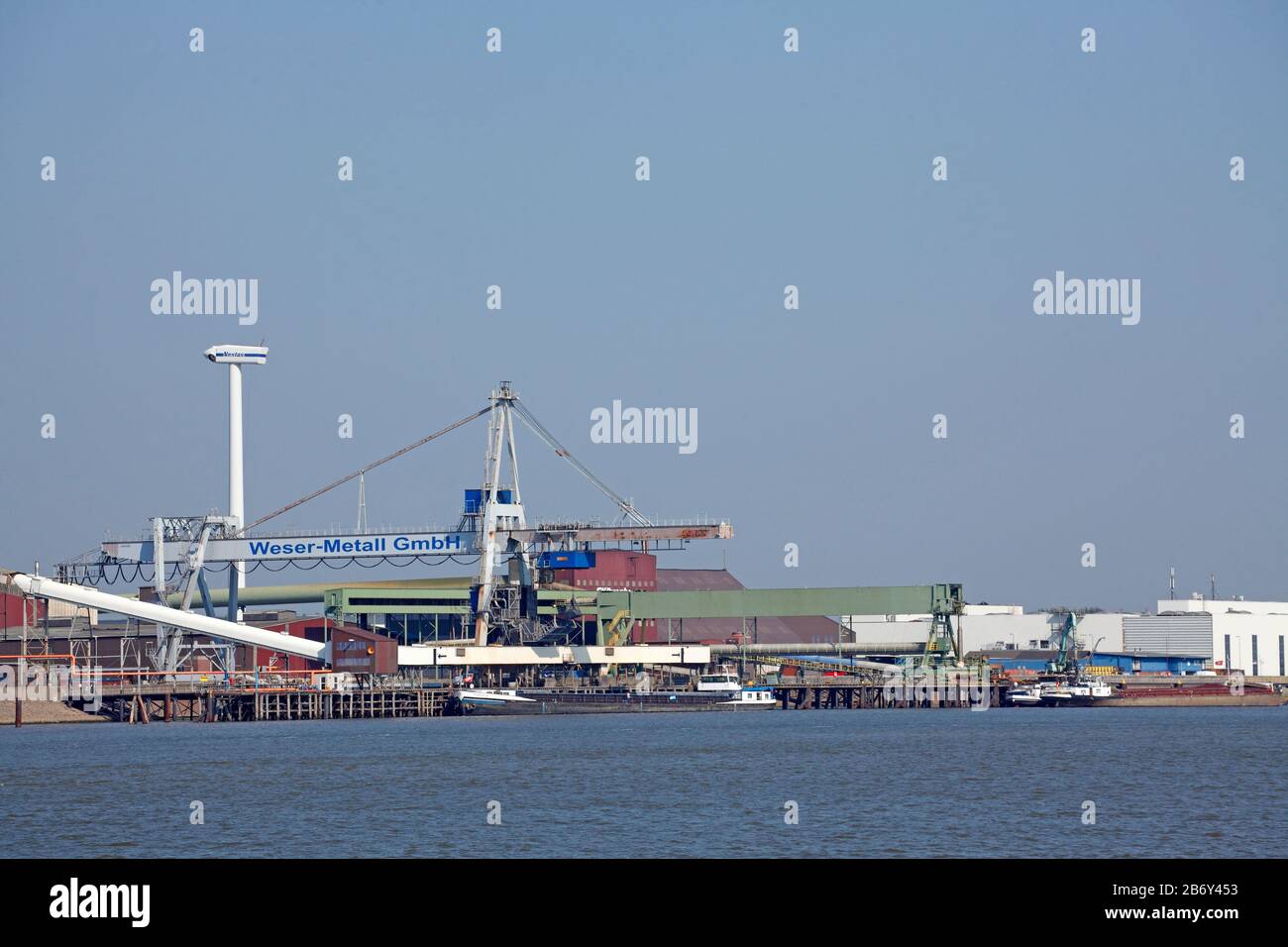 Harbor, Nordenham, district of Wesermarsch; Lower Saxony; Germany; Europe Stock Photo