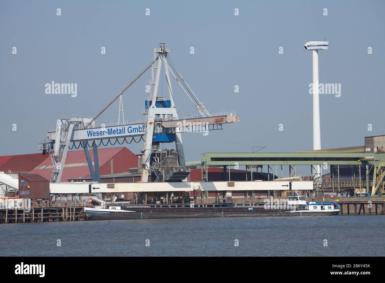 Harbor, Nordenham, district of Wesermarsch; Lower Saxony; Germany; Europe Stock Photo