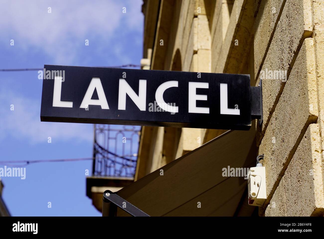 Bordeaux , Aquitaine / France - 09 18 2019 : shop sign Lancel store in french luxury city center street Stock Photo