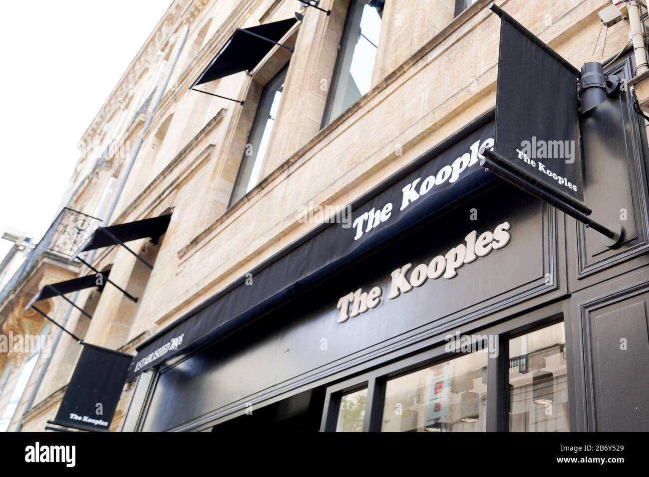 Bordeaux , Aquitaine / France - 10 06 2019 : sign The Kooples Fashion Showcase Casual Wear Paris logo store shop Stock Photo