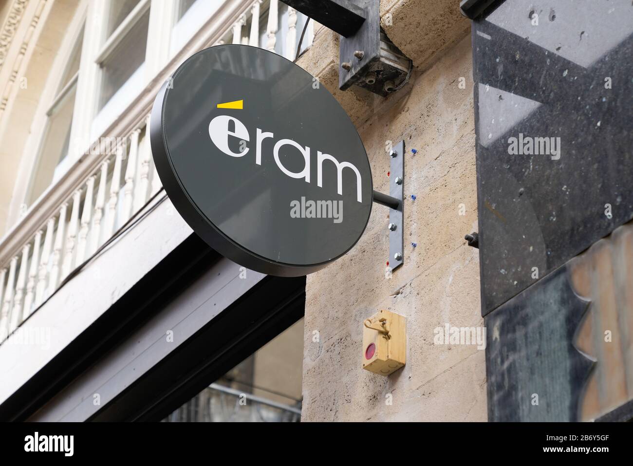 Bordeaux , Aquitaine / France - 10 28 2019 : Eram logo sign store French  brand shoes shop retailer specializing in footwear clothing Stock Photo -  Alamy