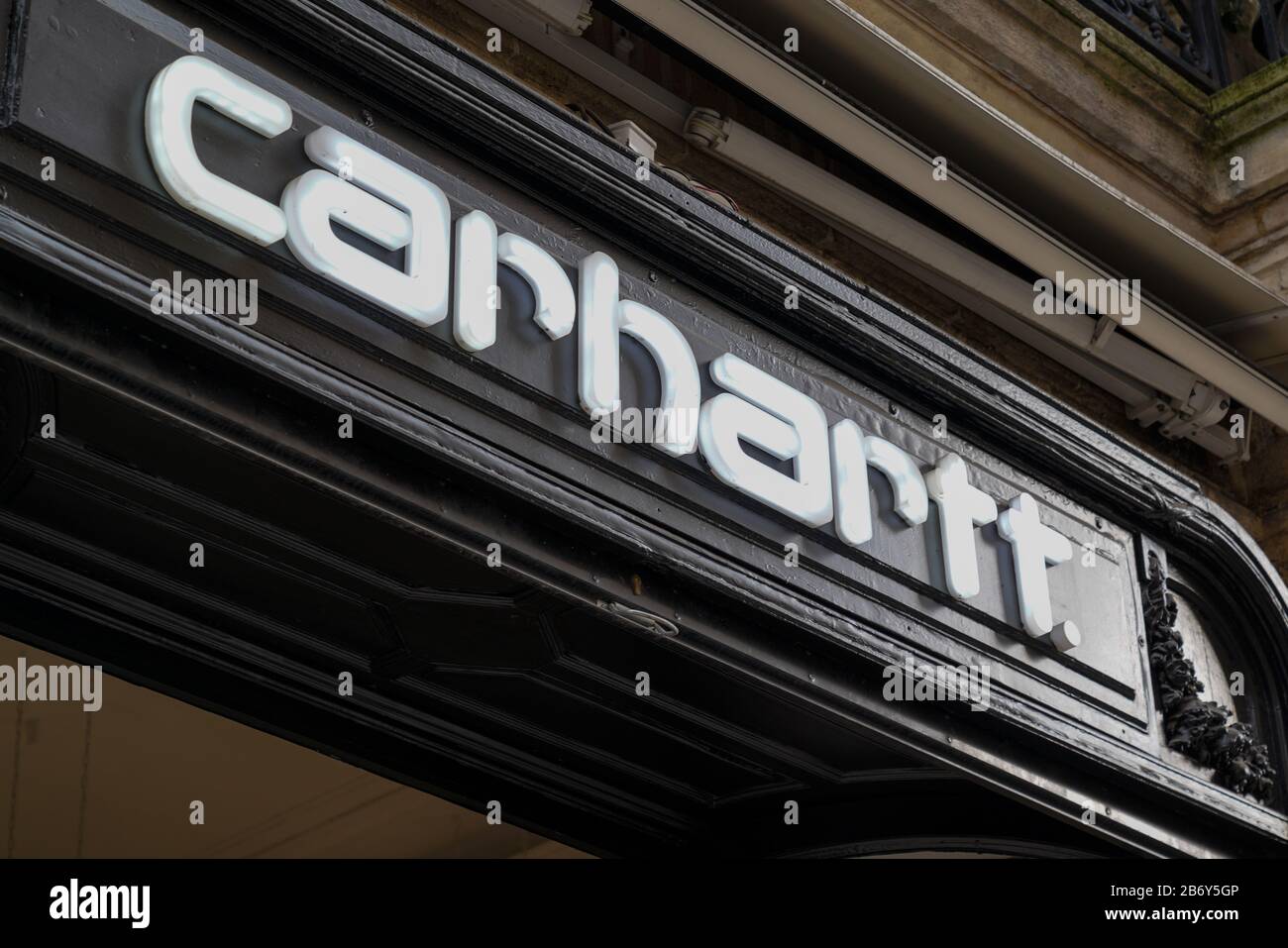 Bordeaux , Aquitaine / France - 10 28 2019 : Carhartt shop sign boutique Apparel Store logo work wear Stock Photo