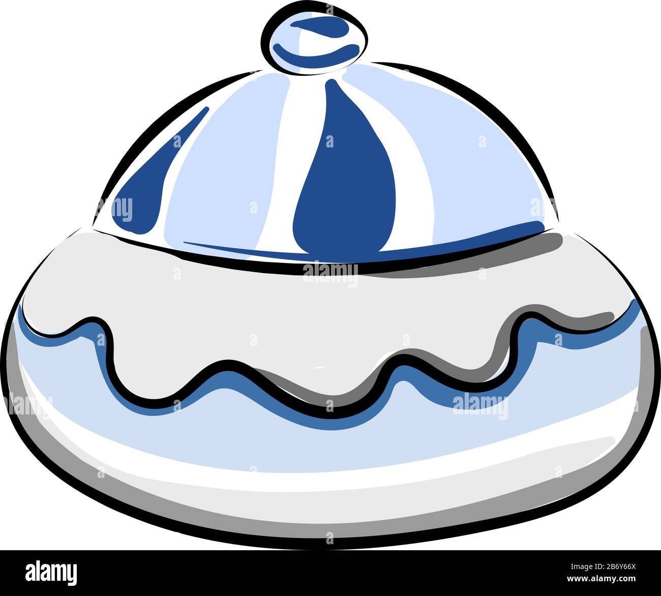 Sugar bowl, illustration, vector on white background Stock Vector Image
