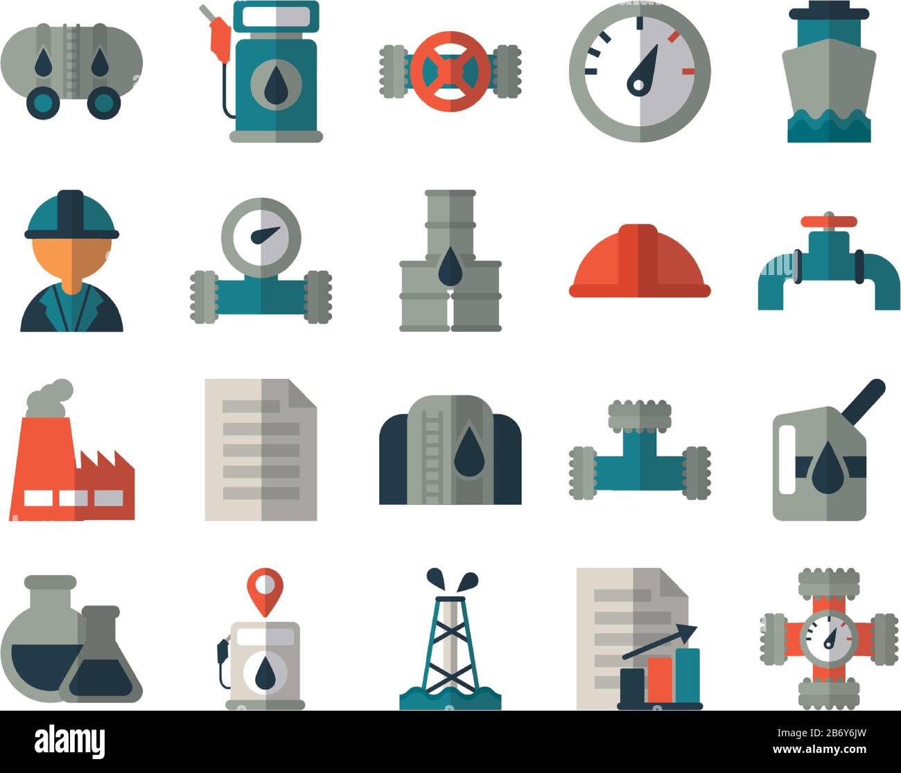 set of icons oil on white background vector illustration design Stock ...
