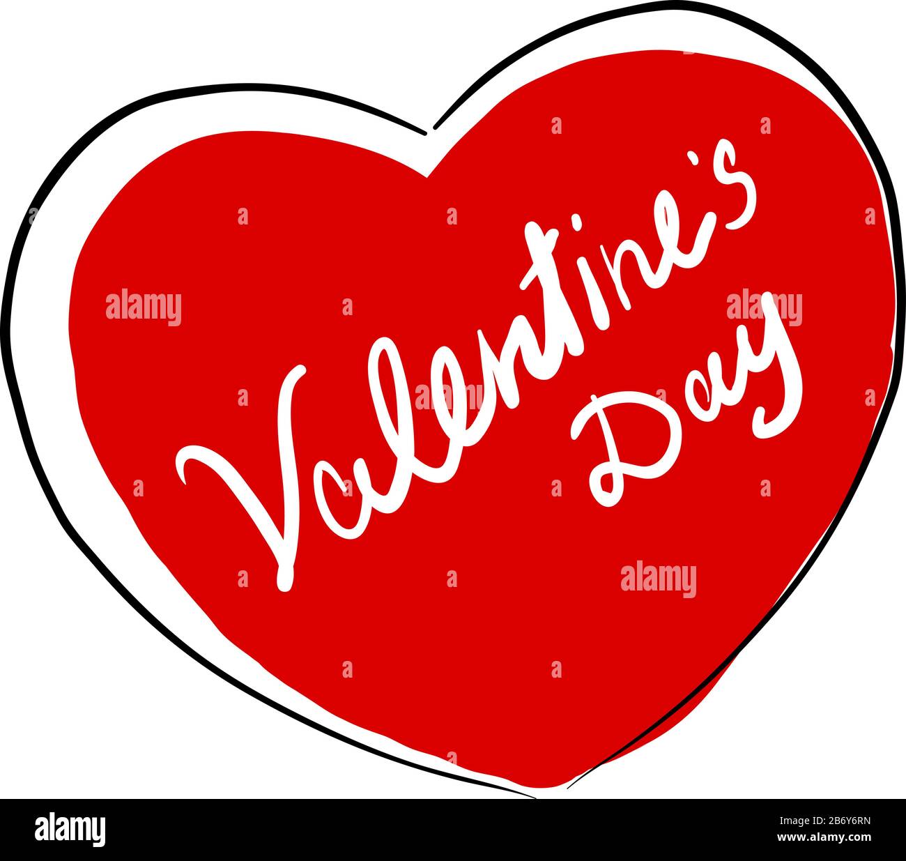 Big red heart, illustration, vector on white background Stock Vector ...
