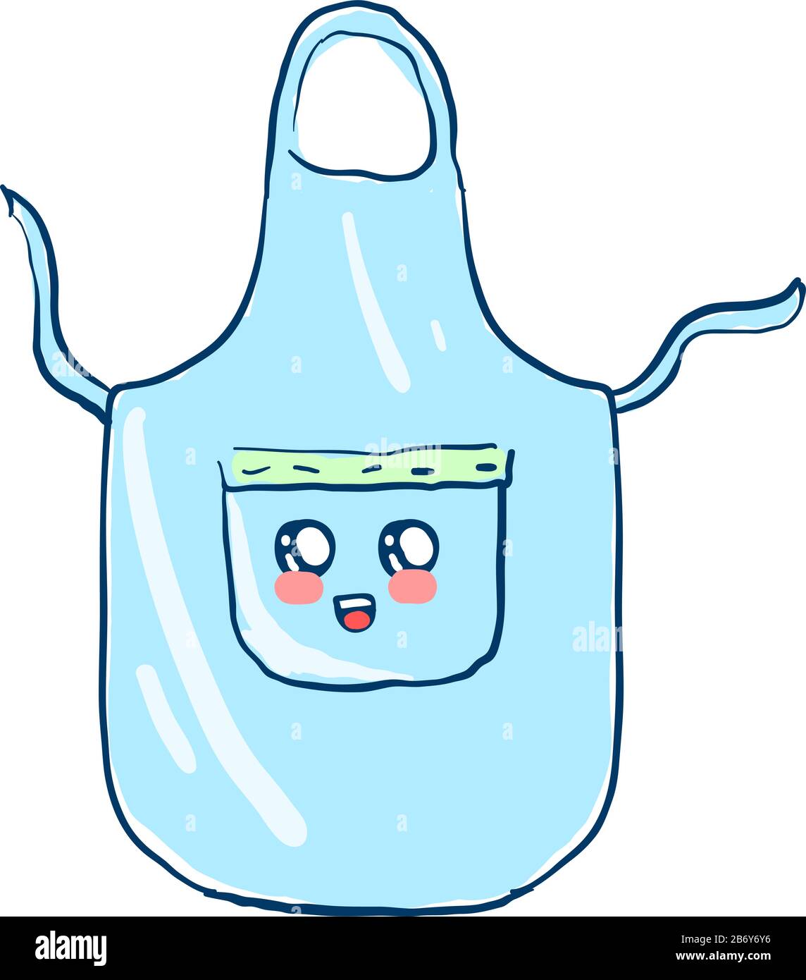 Cute apron, illustration, vector on white background Stock Vector Image