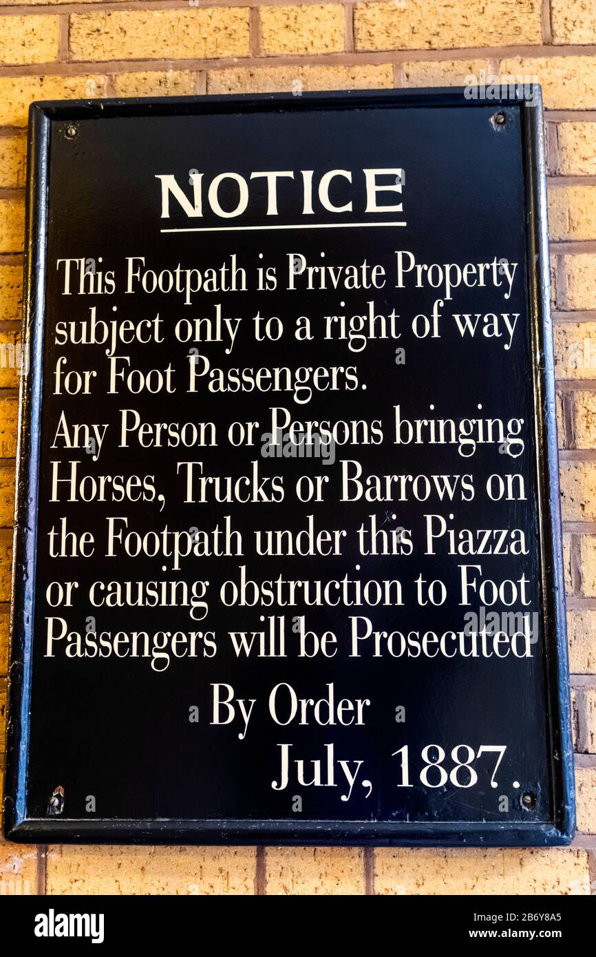 Historical right of way sign dated 1887 hi-res stock photography and ...