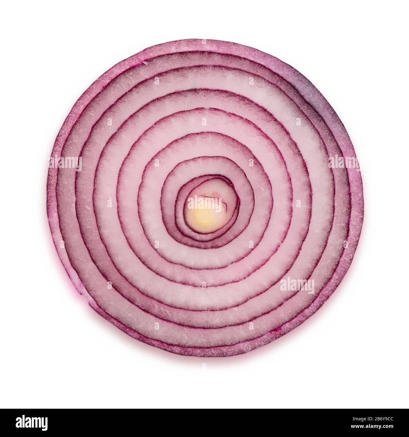 Red onion circle slice on white background Stock Photo Alamy