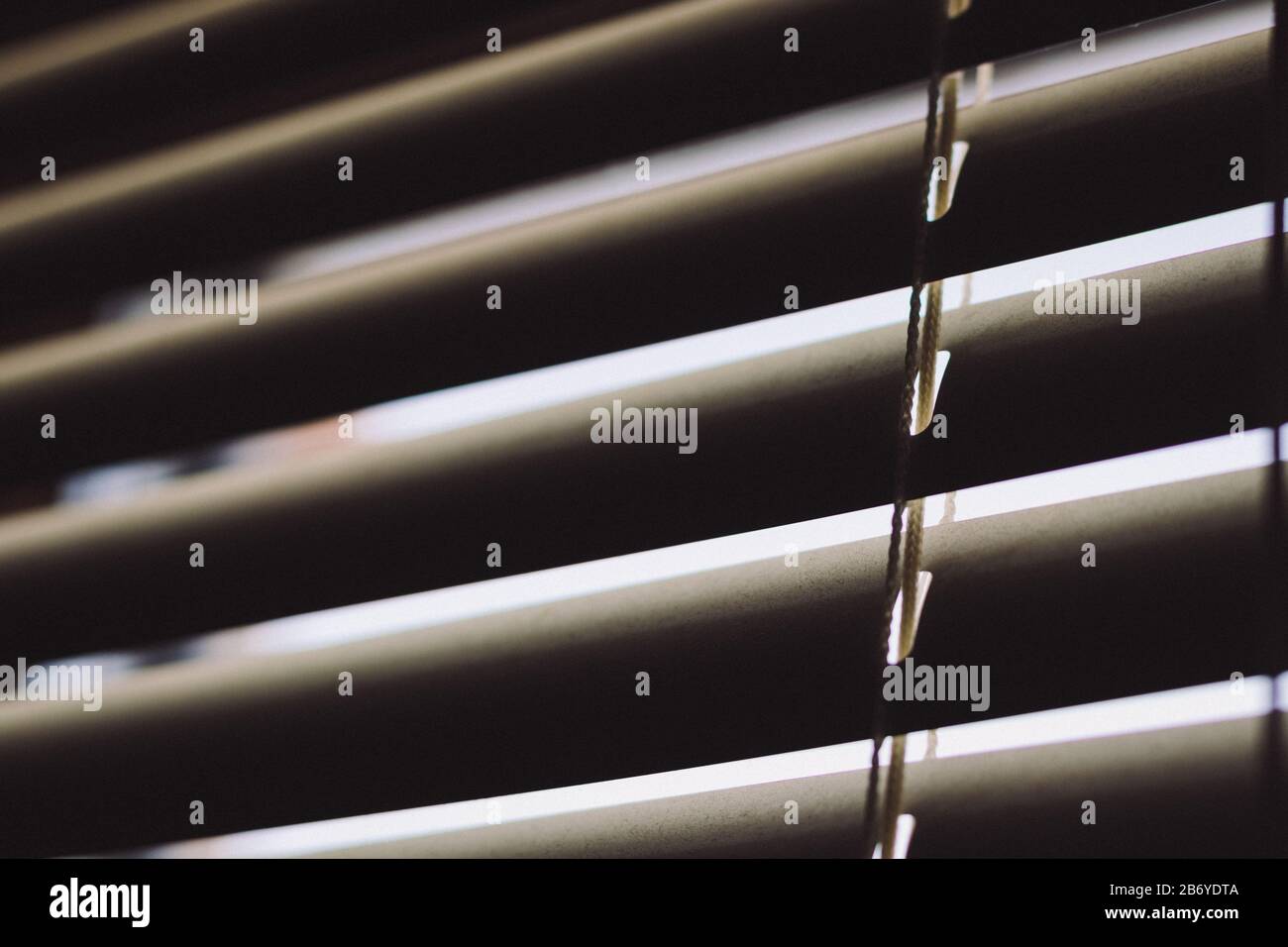 Closeup view of horizontal blinds Stock Photo