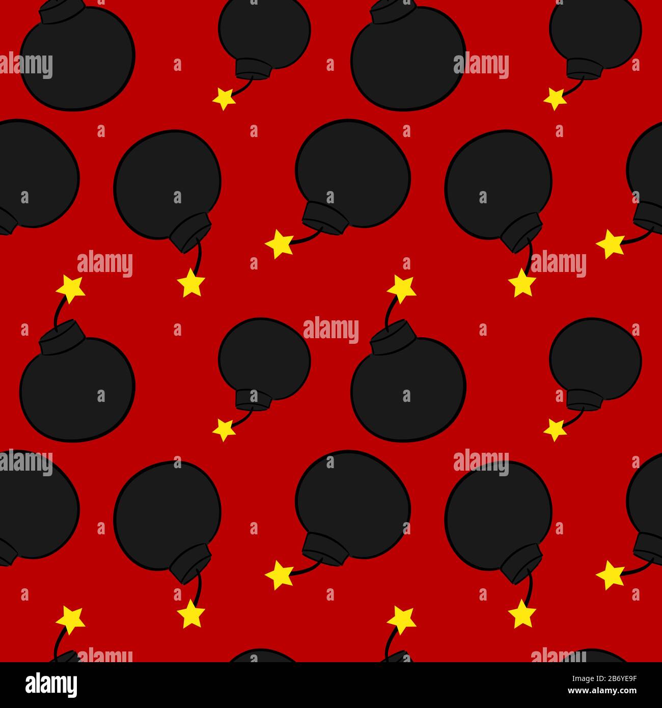 Bombs wallpaper, illustration, vector on white background. Stock Vector