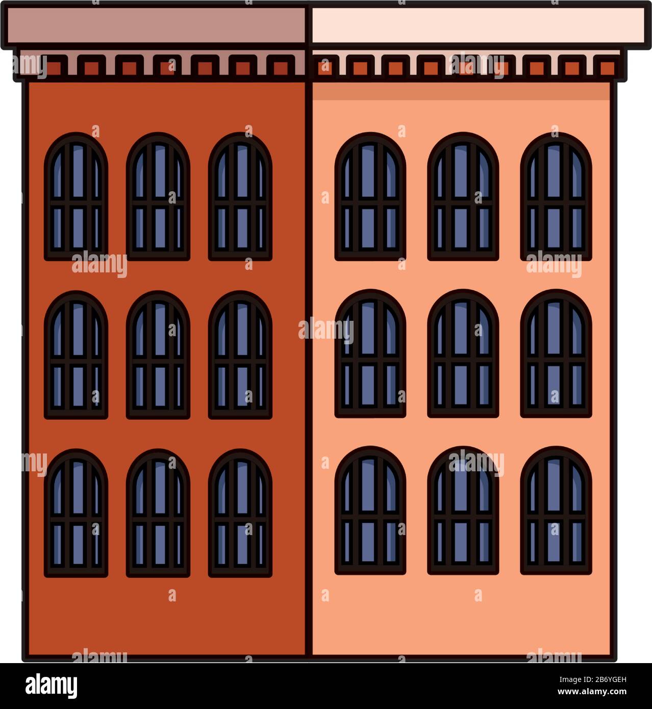 building with windows isolated icon Stock Vector Image & Art - Alamy