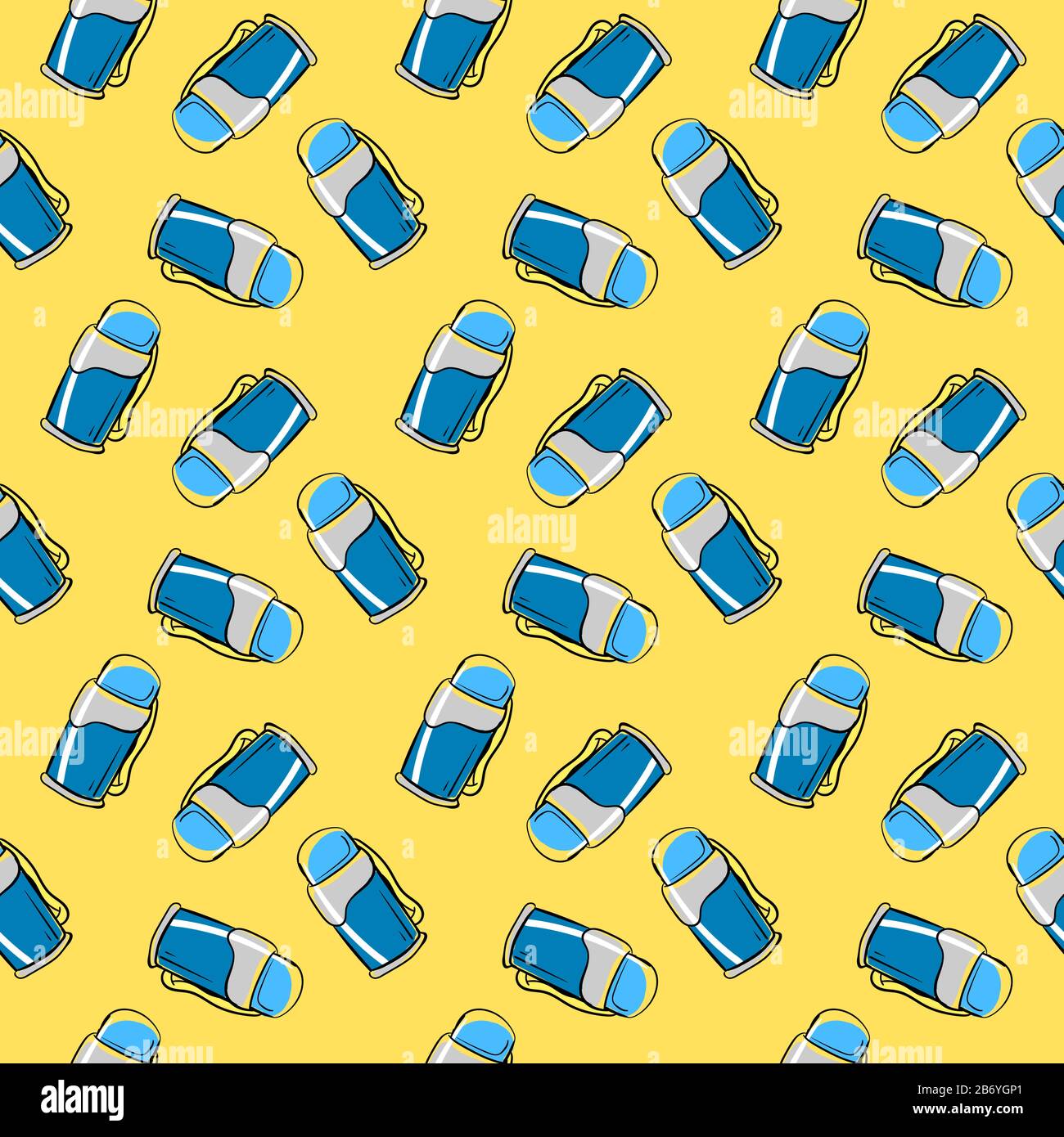 Thermos pattern, illustration, vector on white background. Stock Vector