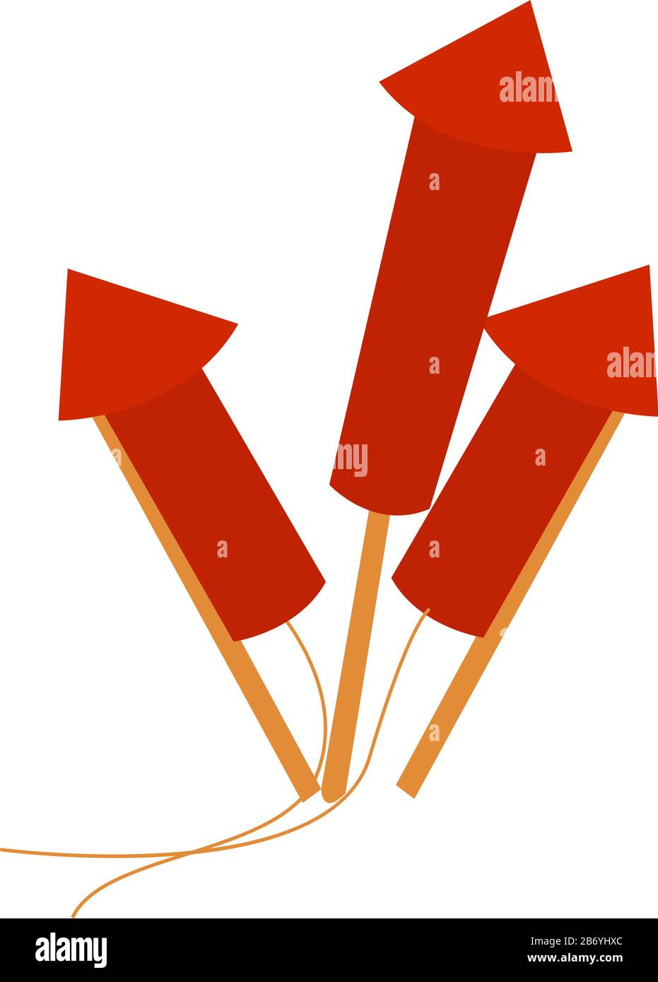 Firecrackers, illustration, vector on white background. Stock Vector