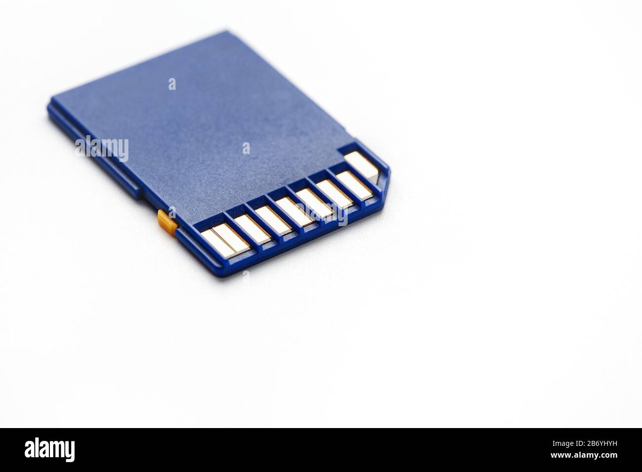 Blue SD Memory Card Isolated on White. Backup concept Stock Photo Alamy