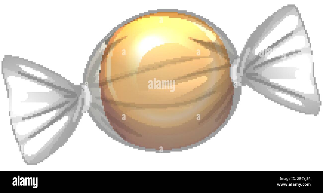 One piece of candy on white background illustration Stock Vector Image & Art Alamy