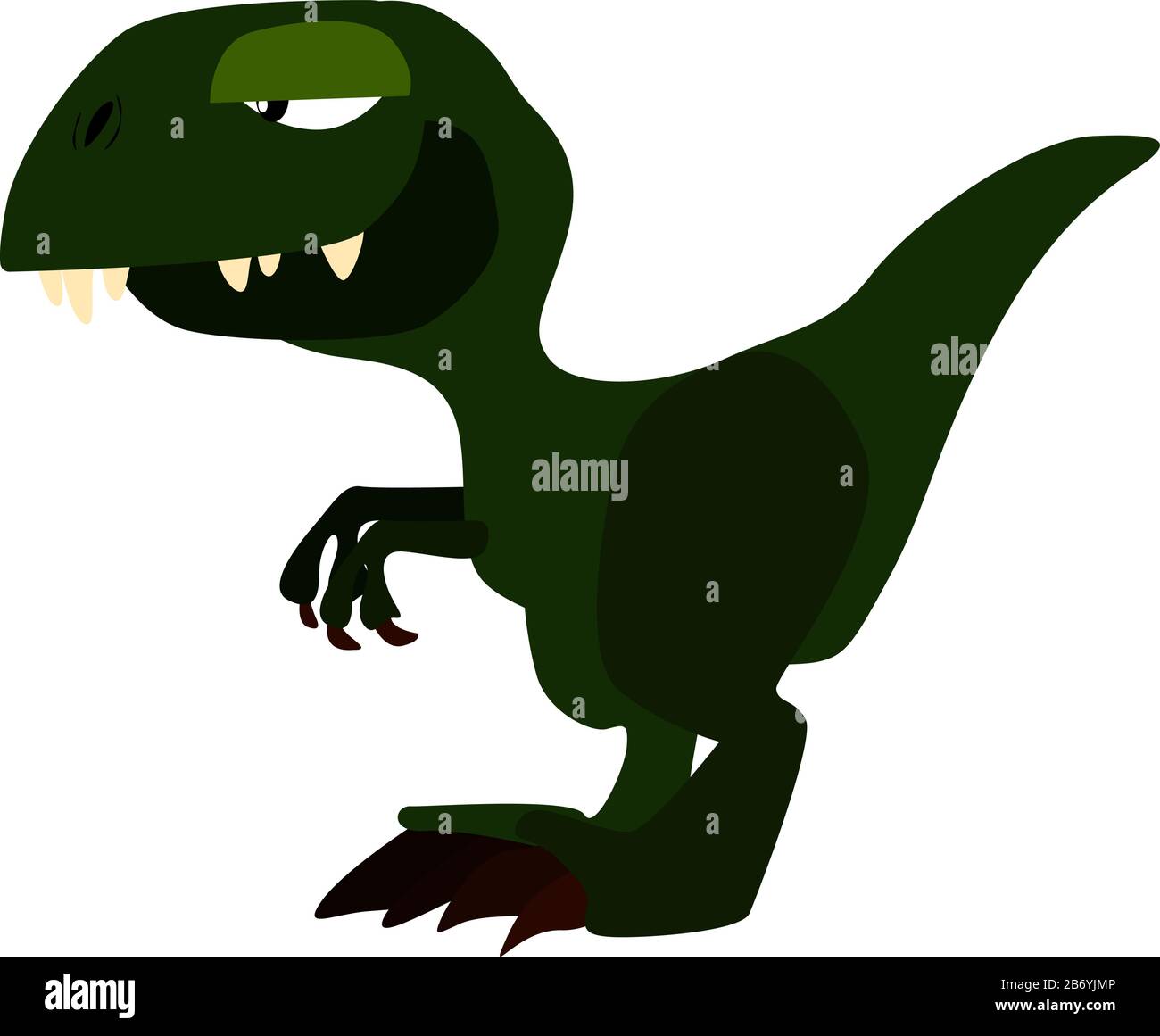 Green dinosaur, illustration, vector on white background Stock Vector ...