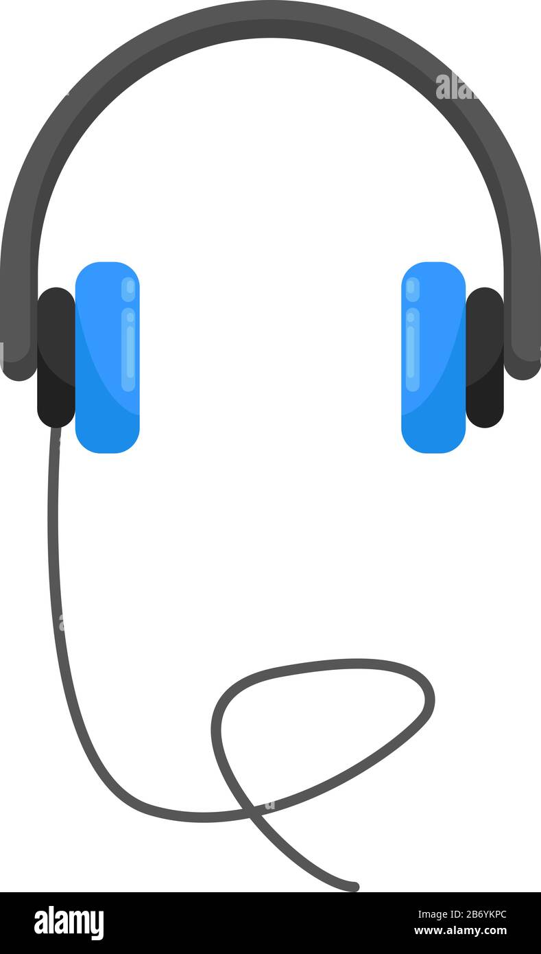 Blue headphones, illustration, vector on white background Stock Vector Image & Art Alamy