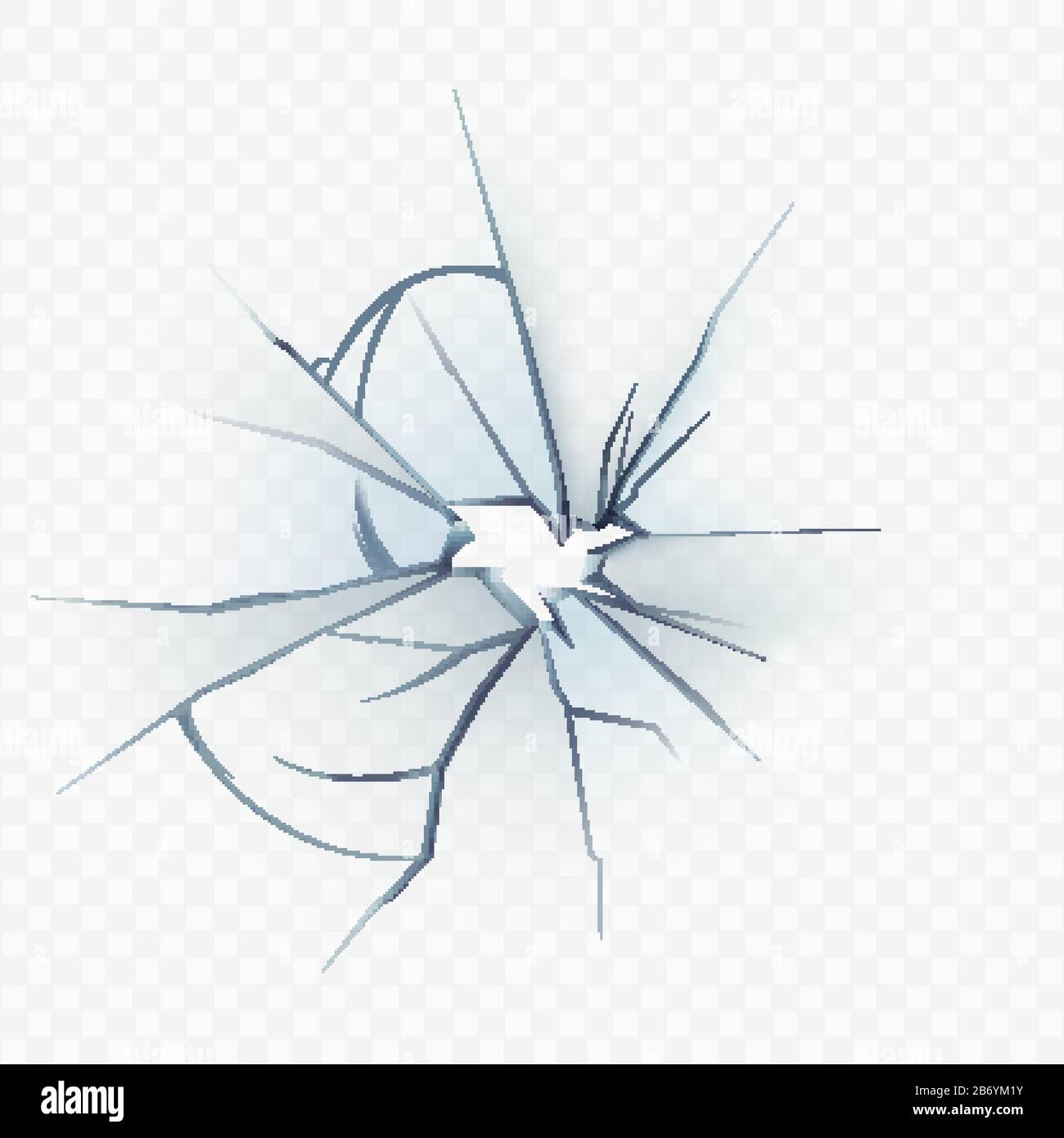 Smashed Glass Window Of Car Windshield Vector Stock Vector Image & Art