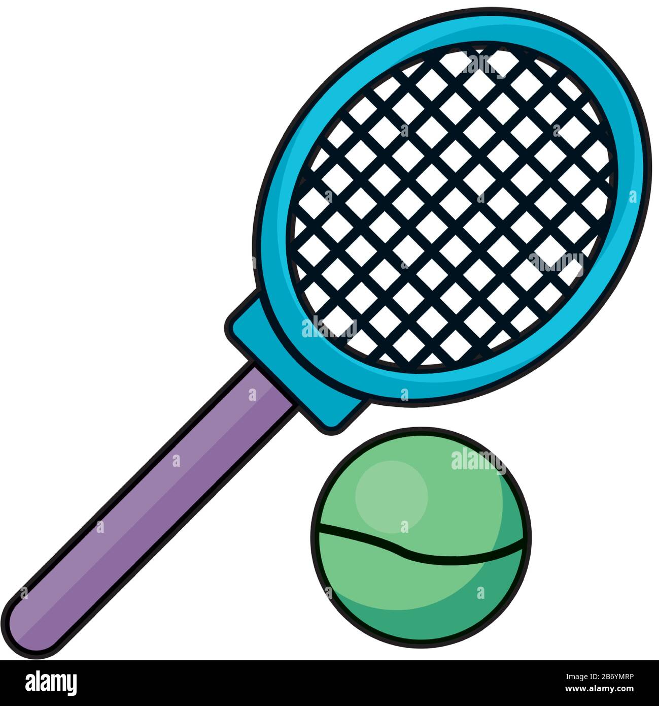 racket and ball tennis sport flat style Stock Vector Image & Art - Alamy