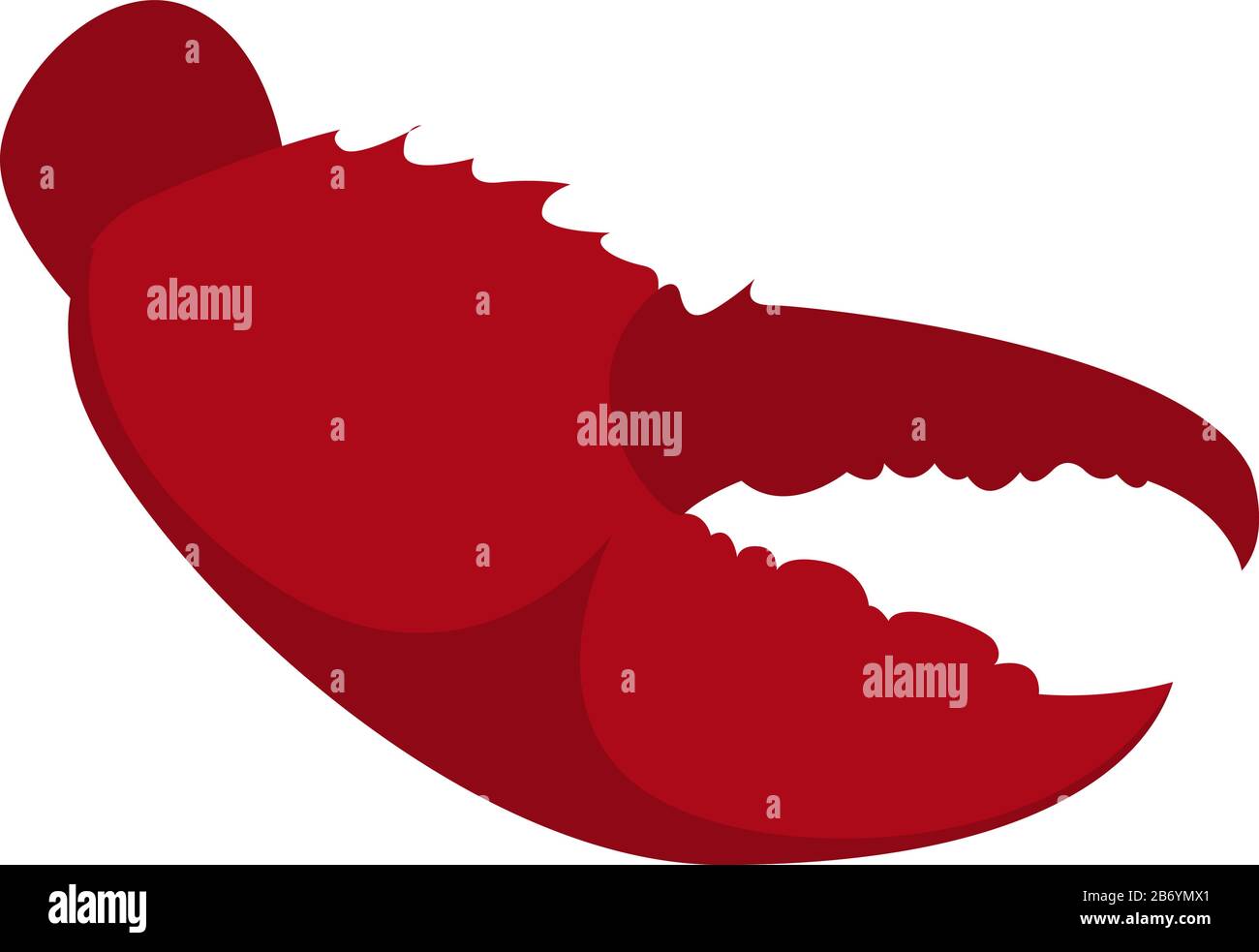 Lobster claw, illustration, vector on white background. Stock Vector