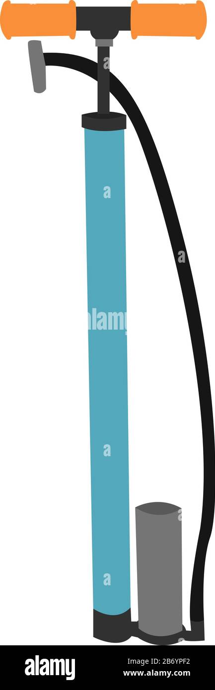 Hand pump, illustration, vector on white background. Stock Vector