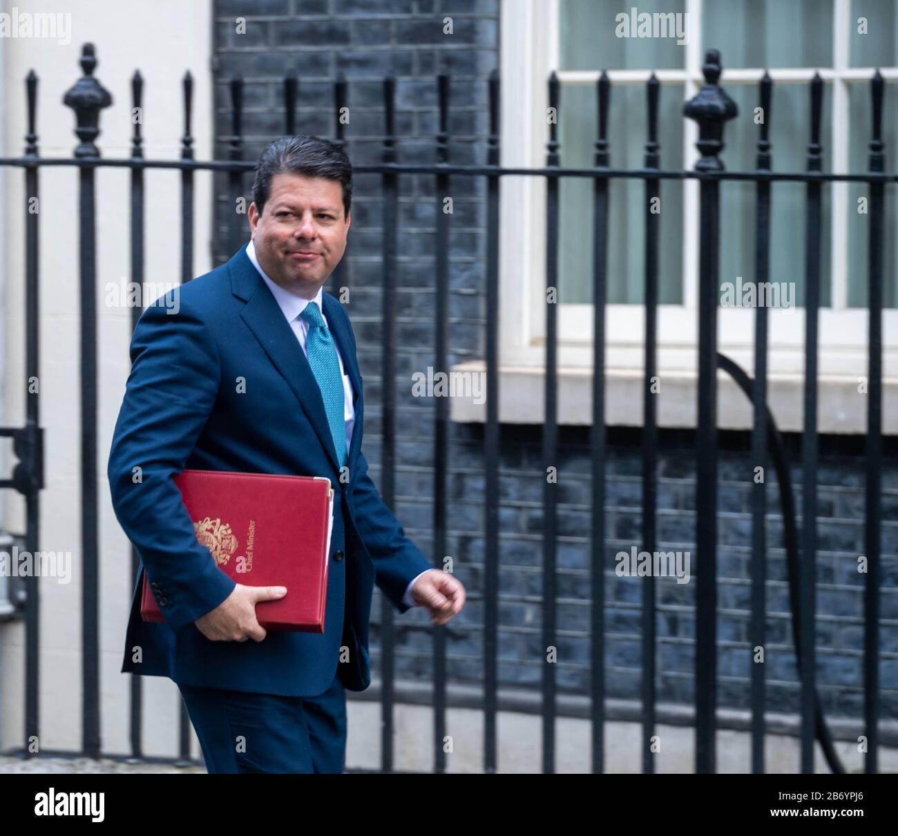 London, UK. 12th Mar, 2020. Fabian Raymond Picardo QC Chief Minister of Gibraltar visits Boris Johnson, Prime Minister, at 10 Downing Street for talks on the EU treaty the Coronavirus and trade issues. Credit: Ian Davidson/Alamy Live News Stock Photo