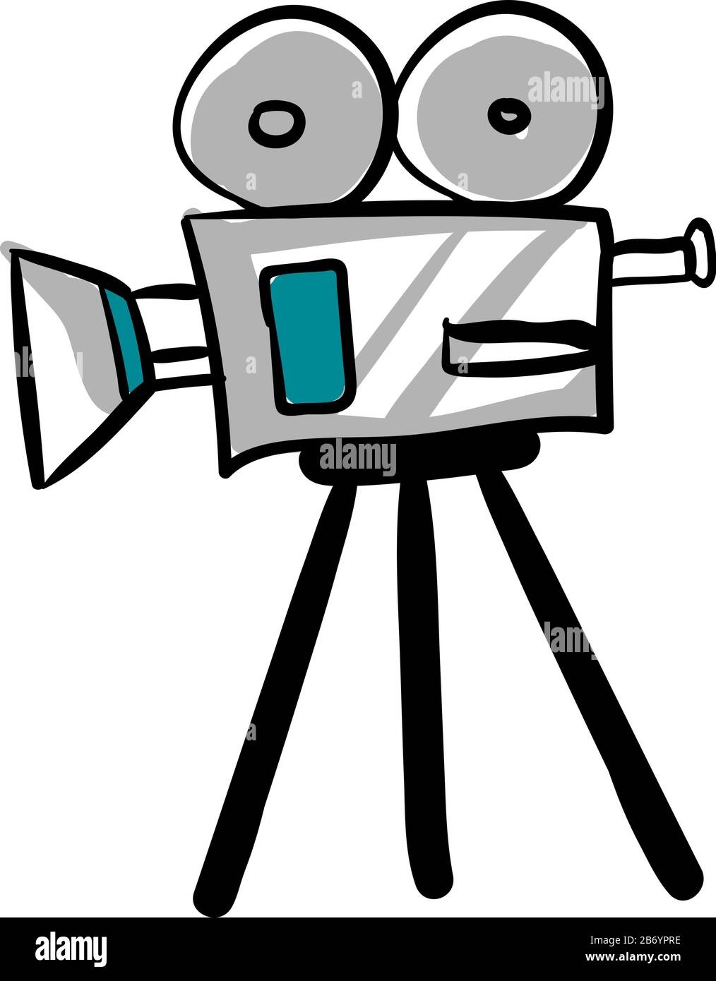 Movie camera, illustration, vector on white background Stock Vector Image &  Art - Alamy