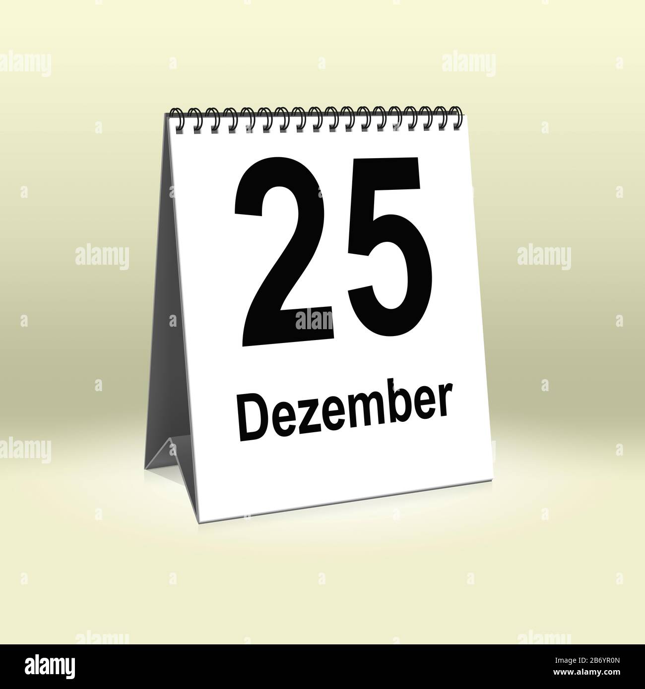A calendar in German language shows December 25th | Ein Kalender f&uuml;r