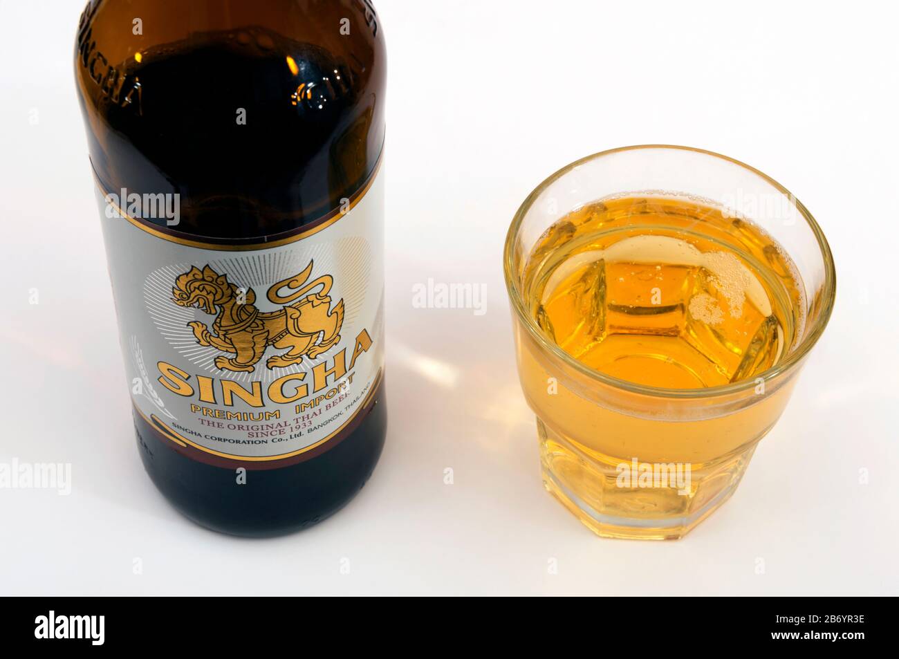 Singha Thai beer Stock Photo